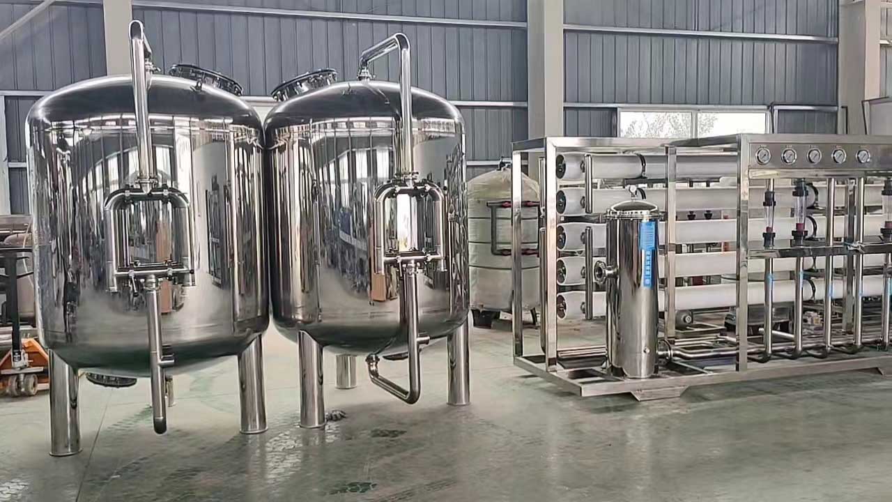 清河全不锈钢10T双级反渗透设备饮料厂定制